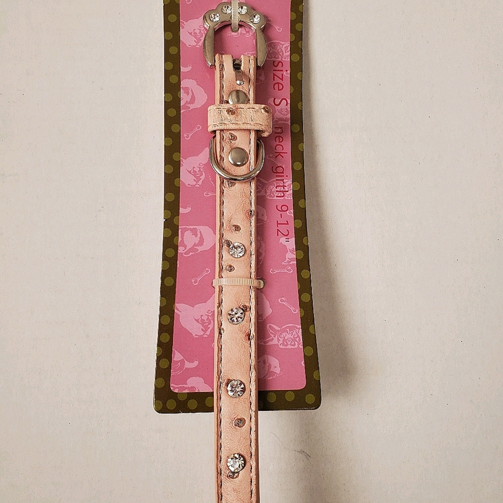 Dog Collar Imitation Ostrich Diamond Studded Colla